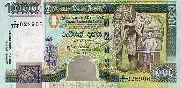 1000 sri lankan rupees