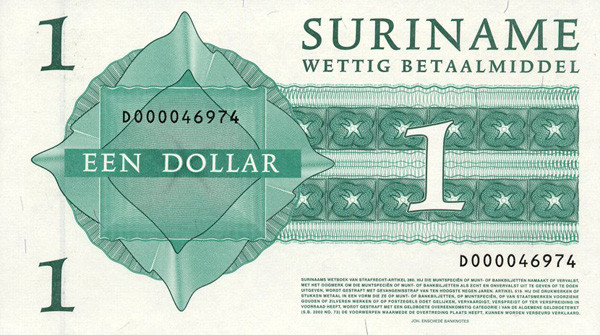1 surinamese dollar