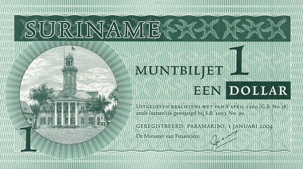 1 surinamese dollar