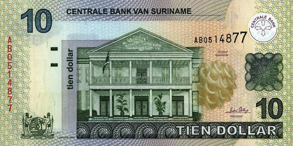 10 surinamese dollar