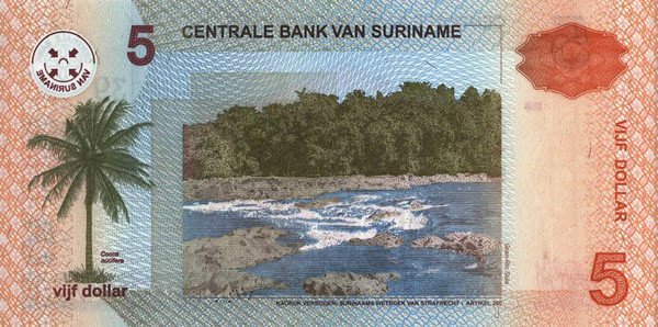 5 surinamese dollar