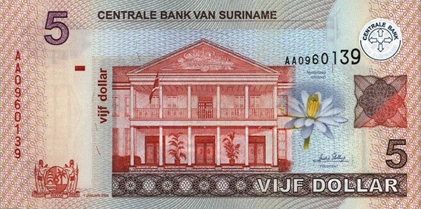 5 surinamese dollar