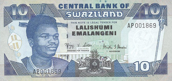 10 swazi lilangenis