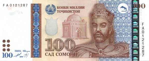 100 tajikistani somoni