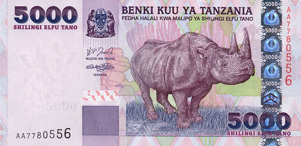 5000 tanzanian shillings