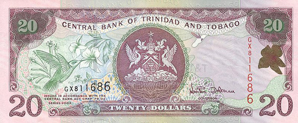 20 trinidad and tobago dollar