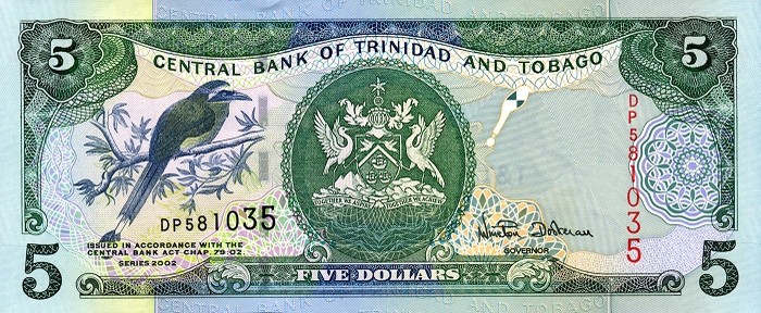 5 trinidad and tobago dollar