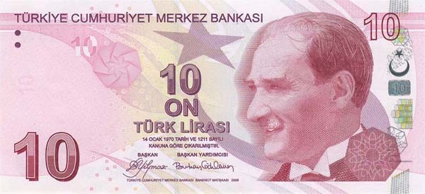 10 turkish liras