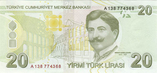 20 turkish liras