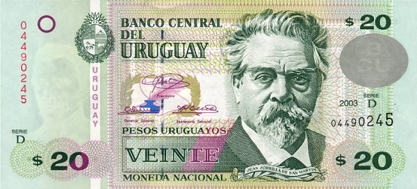 20 uruguayan pesos