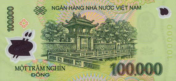 100000 vietnamese dongs