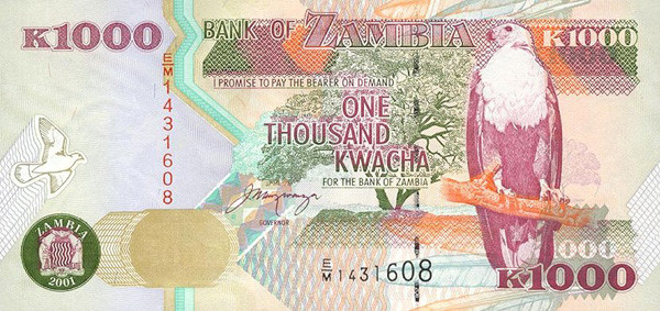 1000 zambian kwacha